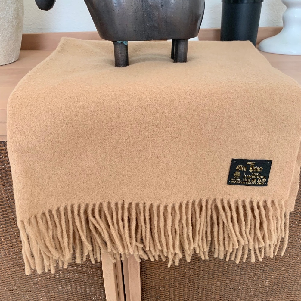 Glen Prince Scotland Lambswool Huge Scarf 29”x80”